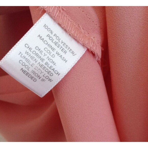 Loft Top Womens Small Coral Front Neck Tie Button Up Sleeveless Lightweight - Picture 8 of 8
